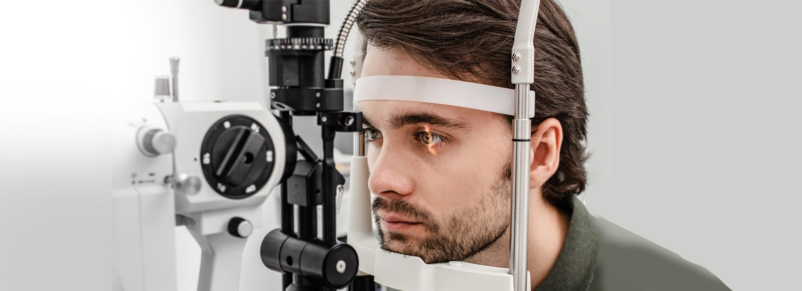 young man during eye exam in River North